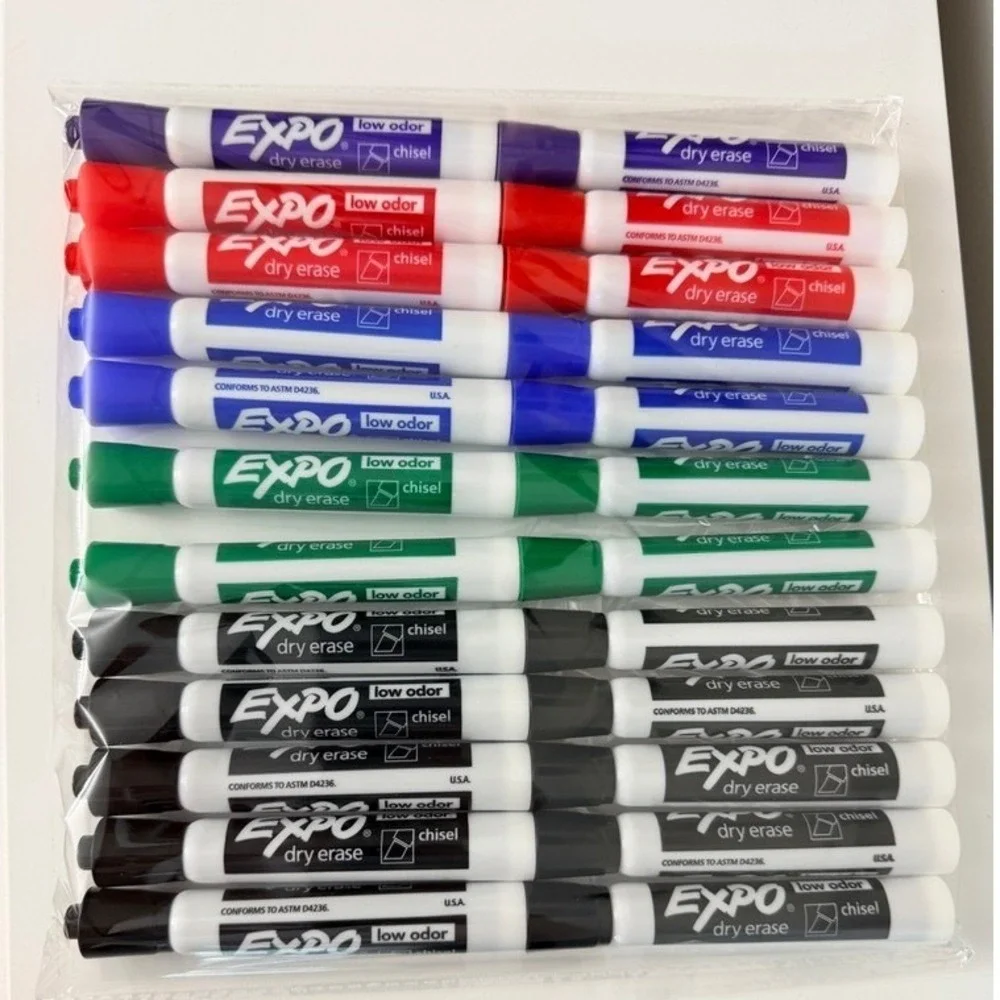 Expo Dry Erase Markers 24 Count Multicolor Chisel Tip Low Odor NWT
